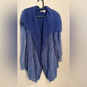 Vintage America Indigo Knit Women's Poncho